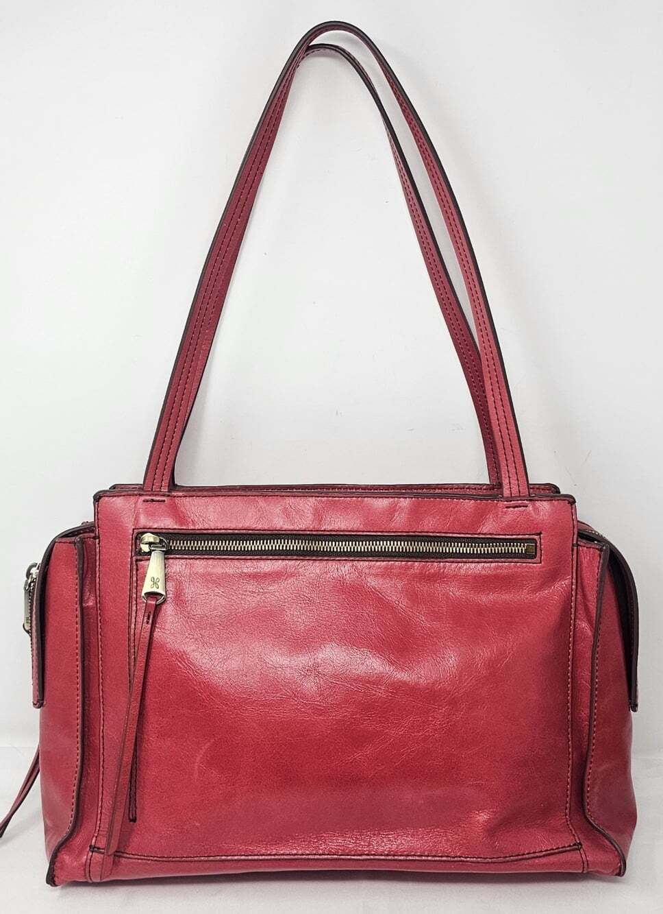 Hobo Affinity Calfskin Leather Tote Bag Geranium Red Handbag Purse Boho Style
